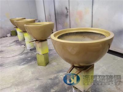 仿金玻璃鋼圓形花盆