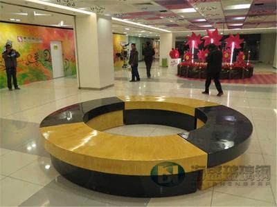 商場(chǎng)美陳玻璃鋼圓形座凳