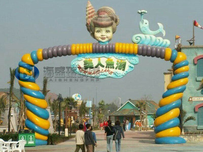 室外玻璃鋼門樓造型