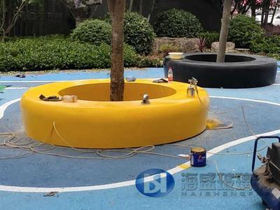 圓形彩色玻璃鋼樹池凳