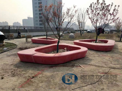 訂做玻璃鋼樹(shù)池花池坐凳