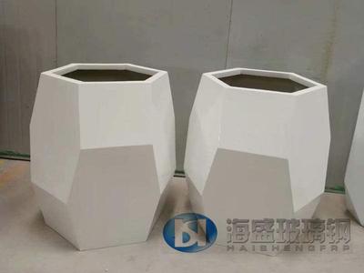 定做玻璃鋼白色花盆