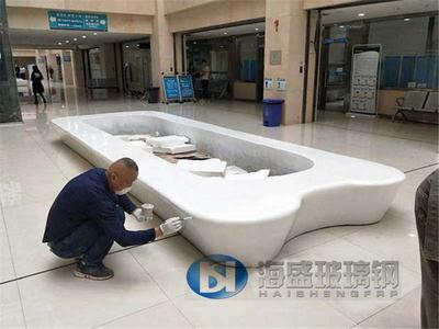 異形玻璃鋼花池座凳