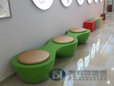 玻璃鋼長條圓形椅